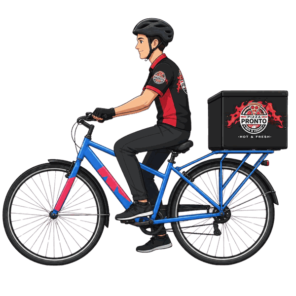 Bezorger van Pronto op de fiets